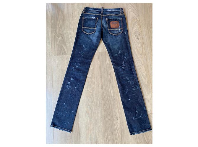Dsquared2 Vaqueros Slim-Straight de denim azul - vista 5