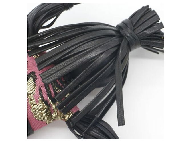 Chaveiro Prada Jasmine 1TL171 Preto Rosa - vista 4
