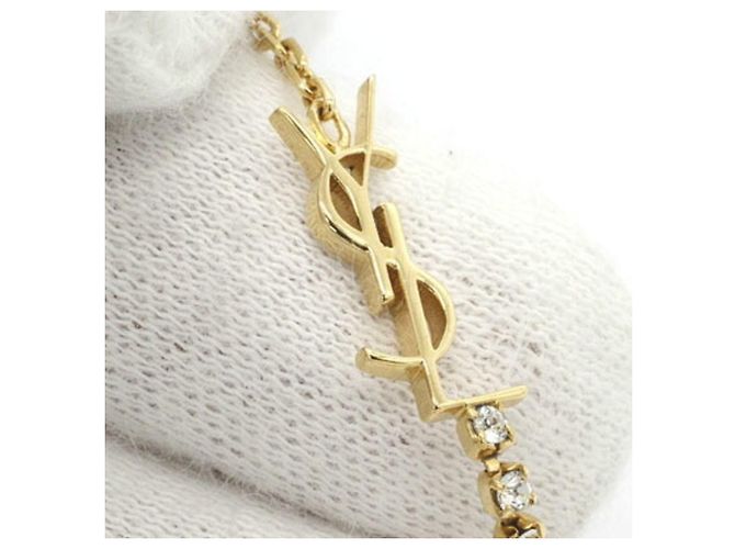 Autre Marque Bracciale con ciondolo Saint Laurent Cassandra D'oro - vista 5