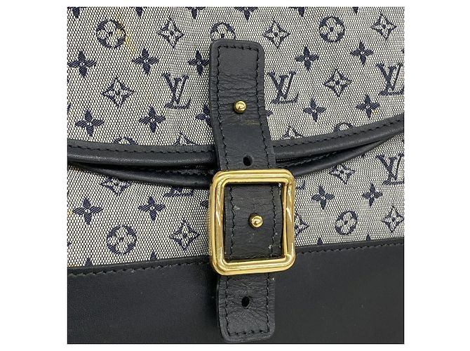Bolso de hombro Louis Vuitton Monogram Mini Bérangeur Azul - vista 10