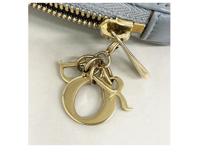 Borsa a tracolla Christian Dior Cannage Blu - vista 10