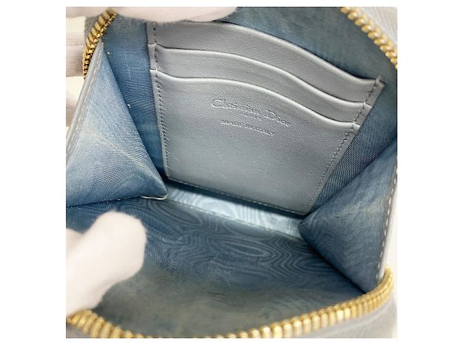 Borsa a tracolla Christian Dior Cannage Blu - vista 4