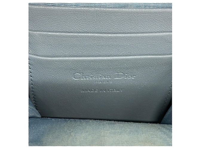 Borsa a tracolla Christian Dior Cannage Blu - vista 5