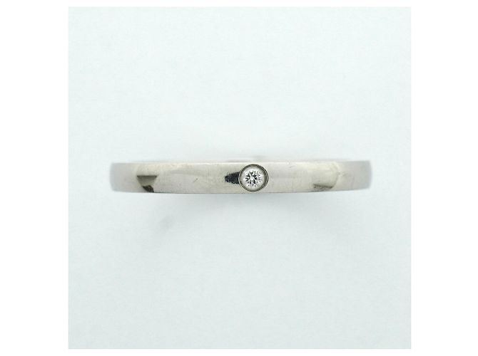 Cartier Classic Band Ring in Platin mit Diamant - Ansicht 2