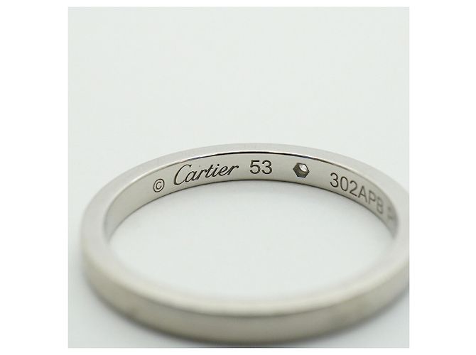 Cartier Classic Band Ring in Platin mit Diamant - Ansicht 4