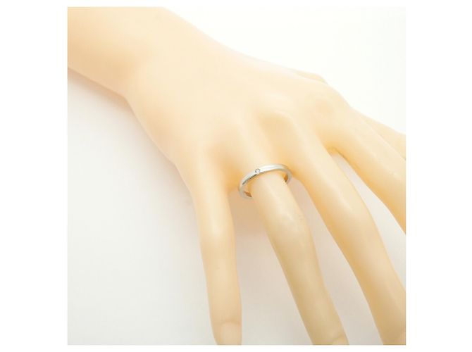 Cartier Classic Band Ring in Platin mit Diamant - Ansicht 8