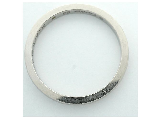 Cartier Classic Band Ring in Platin mit Diamant - Ansicht 9