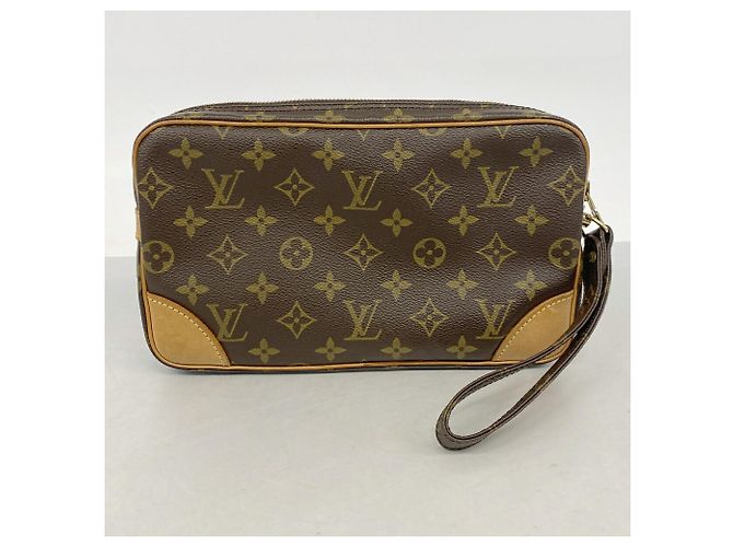 Sac pochette Louis Vuitton Monogram Marly Dragonne GM Marron - vue 10
