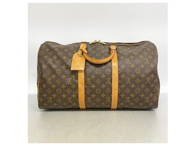 Bolsa Louis Vuitton Boston Monogram Keepall 50 Marrom - vista 12