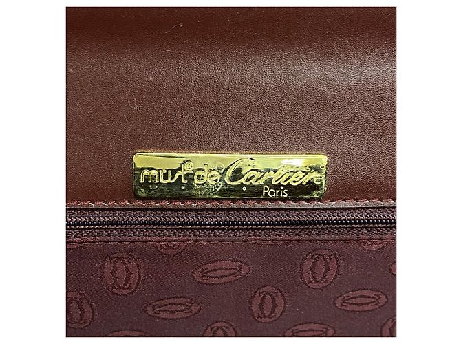 Borsa in pelle Cartier Must Bordò - vista 5