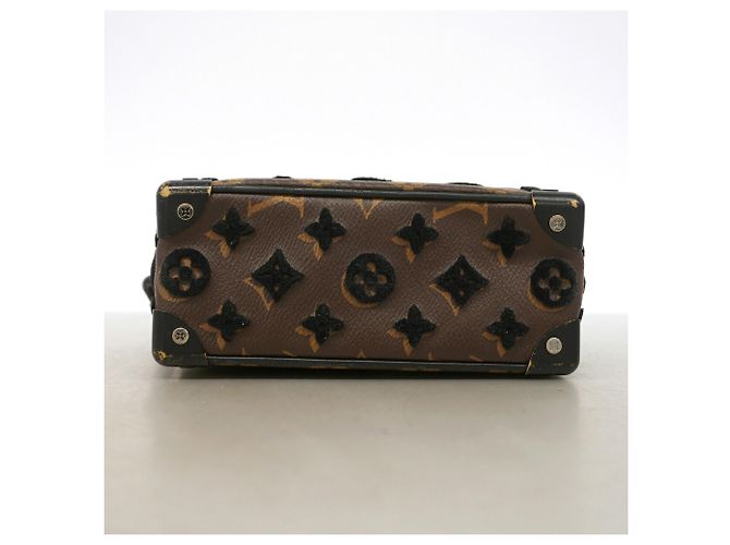 Sac à épaule Louis Vuitton Monogram Tuffetage Mini Soft Trunk Marron Noir - vue 3
