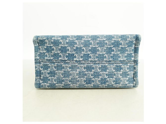 Céline Borsa Tote Celine Triomphe in Denim Blue - vista 3