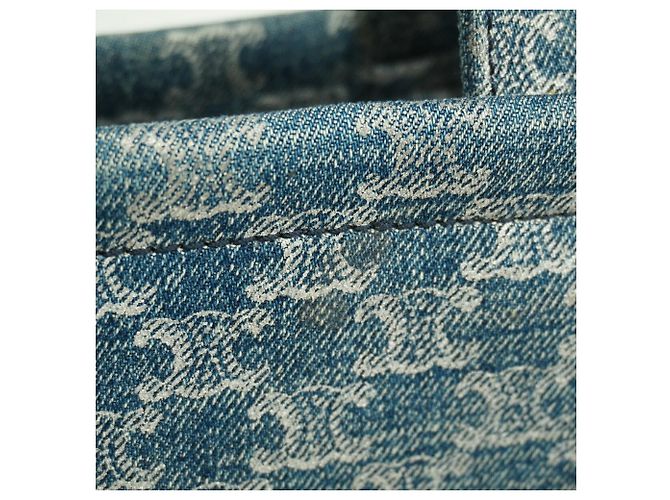 Céline Borsa Tote Celine Triomphe in Denim Blue - vista 8