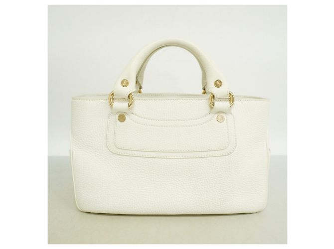 Céline Sac à main en cuir Celine Boogie Bag Blanc - vue 10