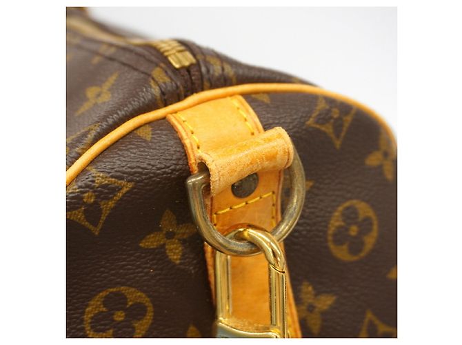 Louis Vuitton Boston Monogram Keepall Bandoulière 55 Castaño - vista 8