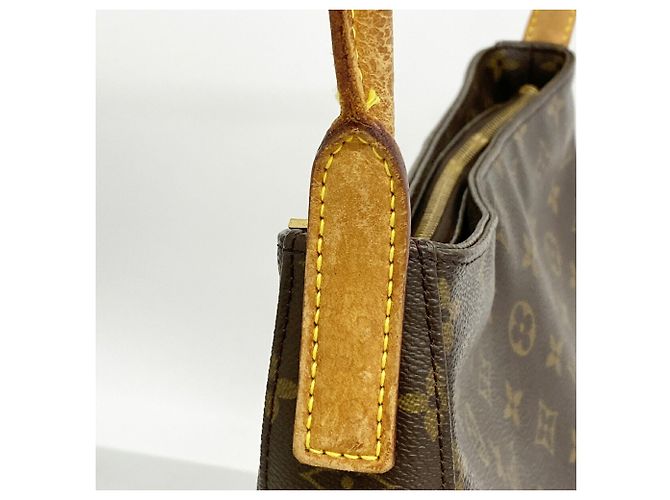 Borsa a tracolla Louis Vuitton Monogram Looping GM Marrone - vista 8