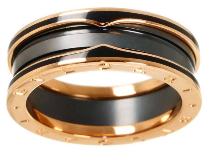 Bulgari Anel Bvlgari B.zero1 de 2 bandas Preto Rosa - vista 2