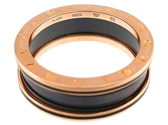 Bulgari Anel Bvlgari B.zero1 de 2 bandas Preto Rosa - vista 3
