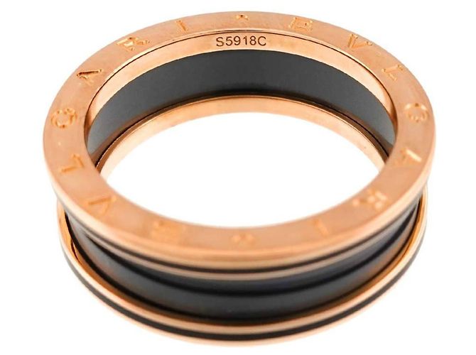 Bulgari Anel Bvlgari B.zero1 de 2 bandas Preto Rosa - vista 4