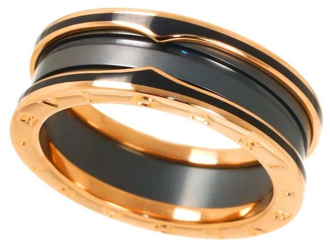 Bulgari Anel Bvlgari B.zero1 de 2 bandas Preto Rosa - vista 5