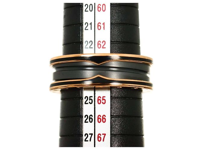 Bulgari Anel Bvlgari B.zero1 de 2 bandas Preto Rosa - vista 6