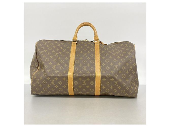 Louis Vuitton Brown Boston Monogram Keepall Bandoulière 55 Braun - Ansicht 15