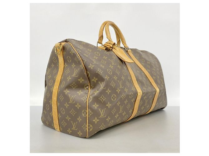Louis Vuitton Brown Boston Monogram Keepall Bandoulière 55 Braun - Ansicht 2