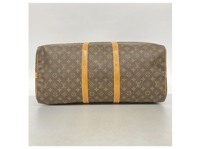 Louis Vuitton Brown Boston Monogram Keepall Bandoulière 55 Braun - Ansicht 3