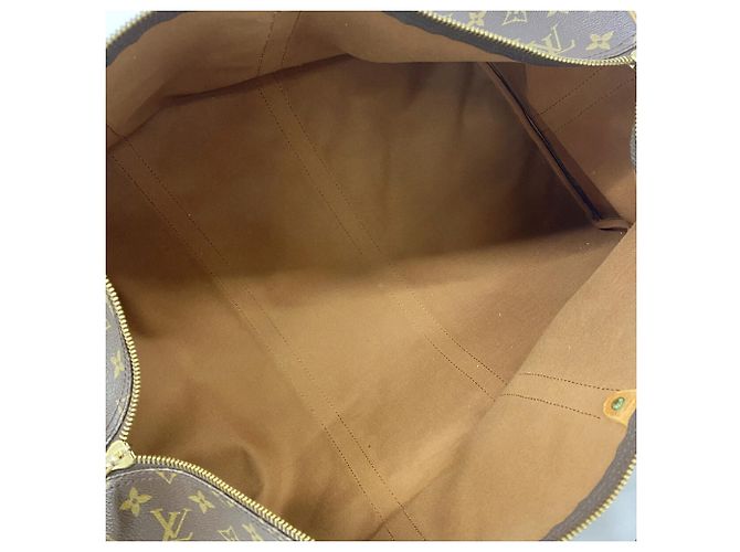 Louis Vuitton Brown Boston Monogram Keepall Bandoulière 55 Braun - Ansicht 4