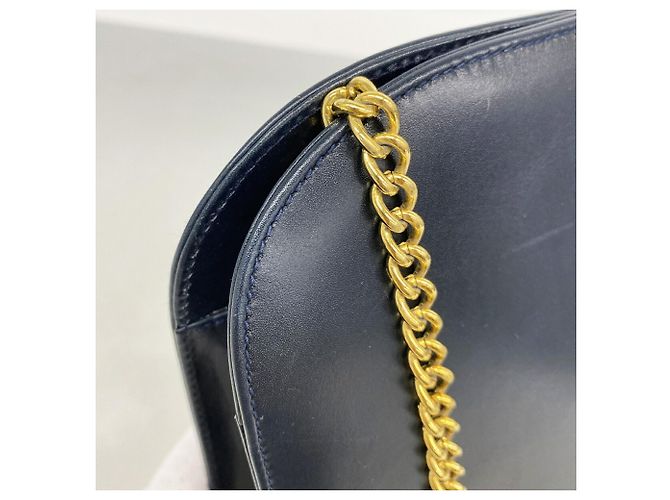 Borsa a tracolla in pelle Gancini Salvatore Ferragamo Blu navy - vista 7