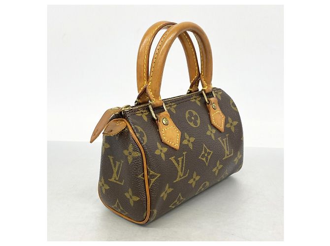 Sac à main Louis Vuitton Monogram Mini Speedy Marron - vue 2