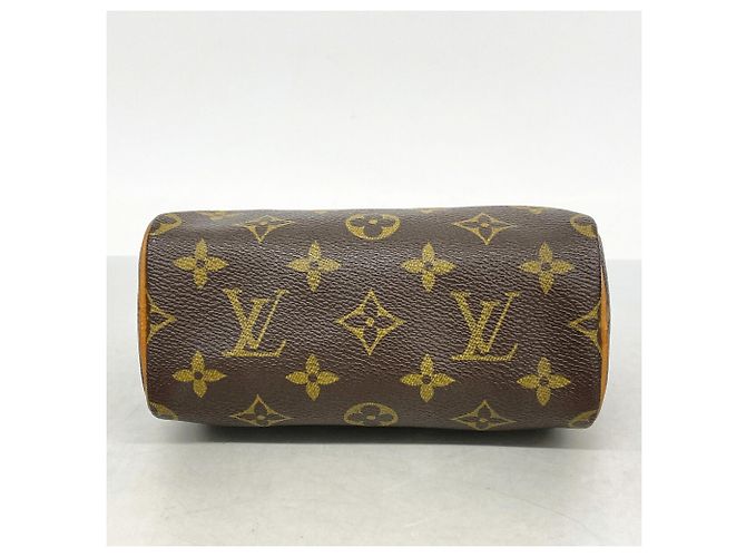 Sac à main Louis Vuitton Monogram Mini Speedy Marron - vue 3