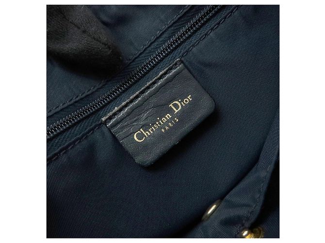 Borsa Christian Dior Trotter Mini Boston Blu Navy Beige - vista 4