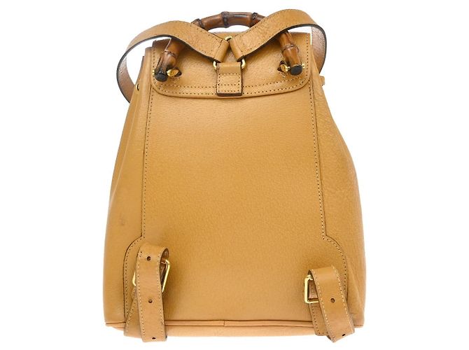 Gucci Vintage Bamboo Leather Mini Giallo - vista 2