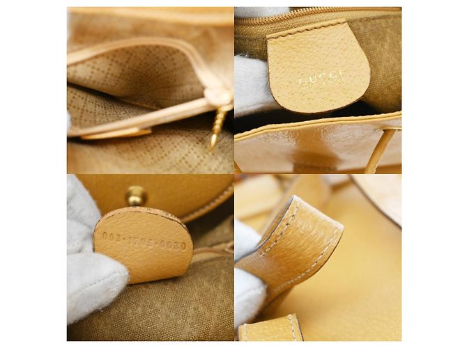 Gucci Vintage Bamboo Leather Mini Giallo - vista 6
