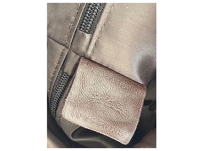 Longchamp 3D Bolso Saco de Cuero Marrón Castaño - vista 9