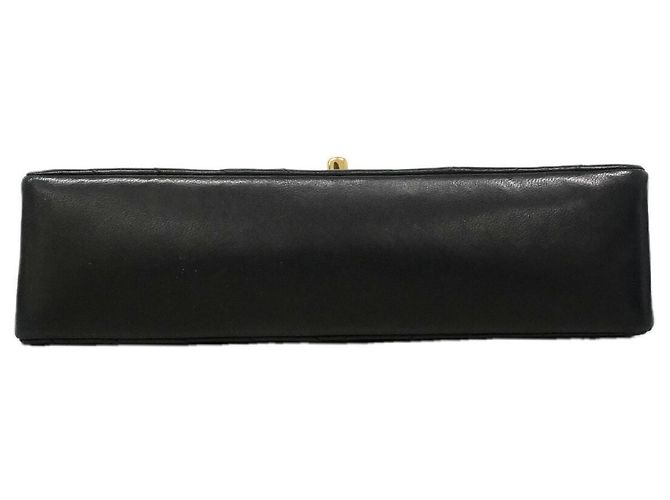 Borsa a tracolla Chanel in pelle d'agnello nera Nero - vista 3