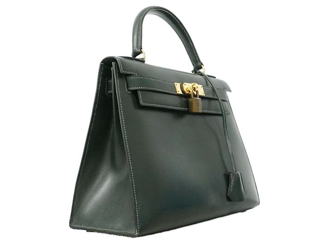 Hermès Borsa Hermes Kelly 28 Verde - vista 2