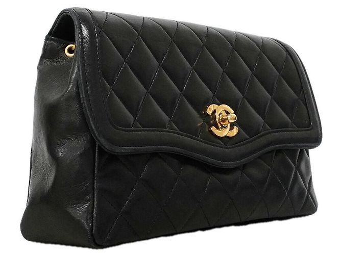 Chanel Matelassé Schultertasche mit Kette Schwarz - Ansicht 2