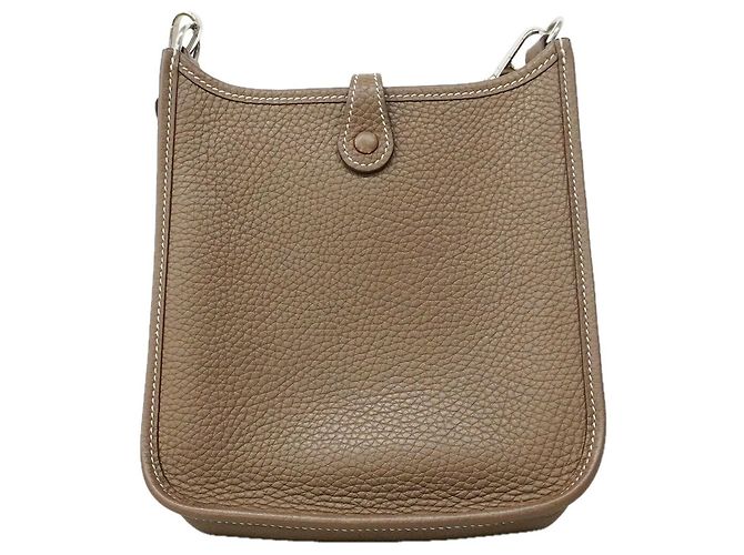 Hermès Borsa a tracolla Hermes Evelyne TPM Taupe - vista 11