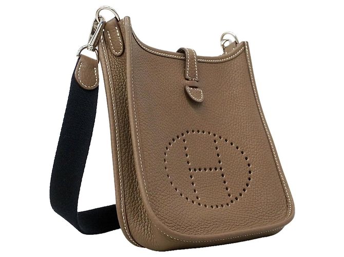 Hermès Borsa a tracolla Hermes Evelyne TPM Taupe - vista 2