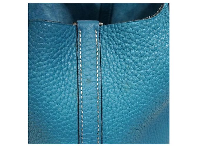 Hermès Sac à main Hermes Picotin PM Bleu - vue 10