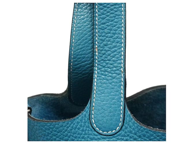 Hermès Sac à main Hermes Picotin PM Bleu - vue 11
