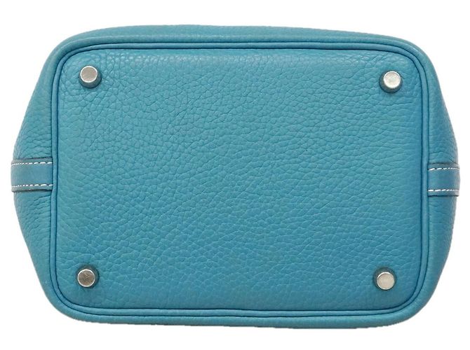 Hermès Sac à main Hermes Picotin PM Bleu - vue 3