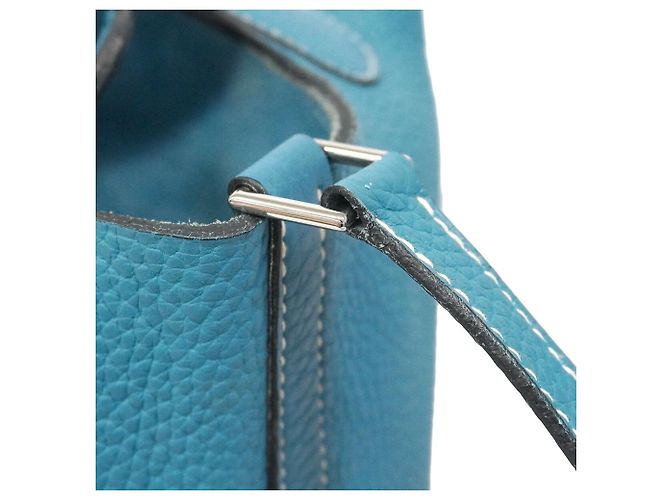 Hermès Sac à main Hermes Picotin PM Bleu - vue 9