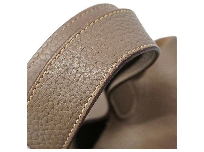 Hermès Sac à main Hermes Picotin Lock MM Taupe - vue 7
