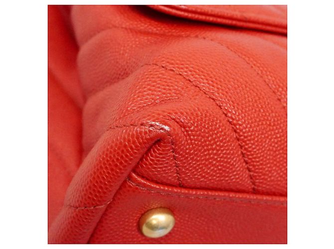 Borsa Chanel in pelle di vitello grana rossa Rosso - vista 6