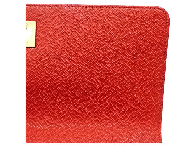 Borsa Chanel in pelle di vitello grana rossa Rosso - vista 7