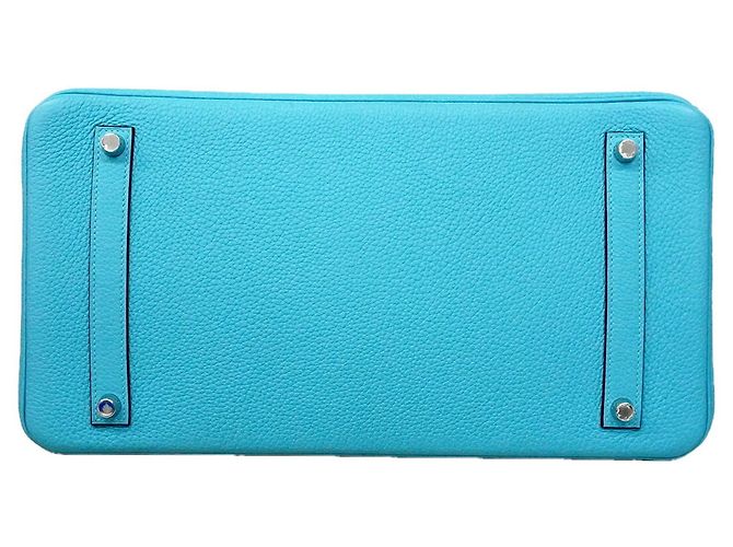 Hermès Borsa Hermes Birkin 35 Togo Turquoise Turchese - vista 3