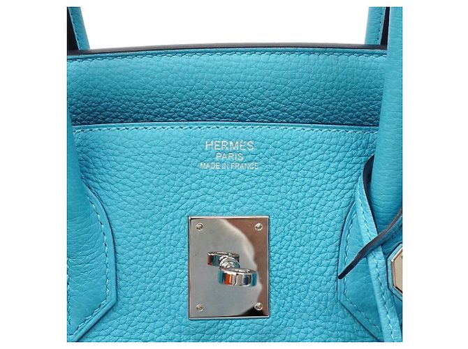 Hermès Borsa Hermes Birkin 35 Togo Turquoise Turchese - vista 5